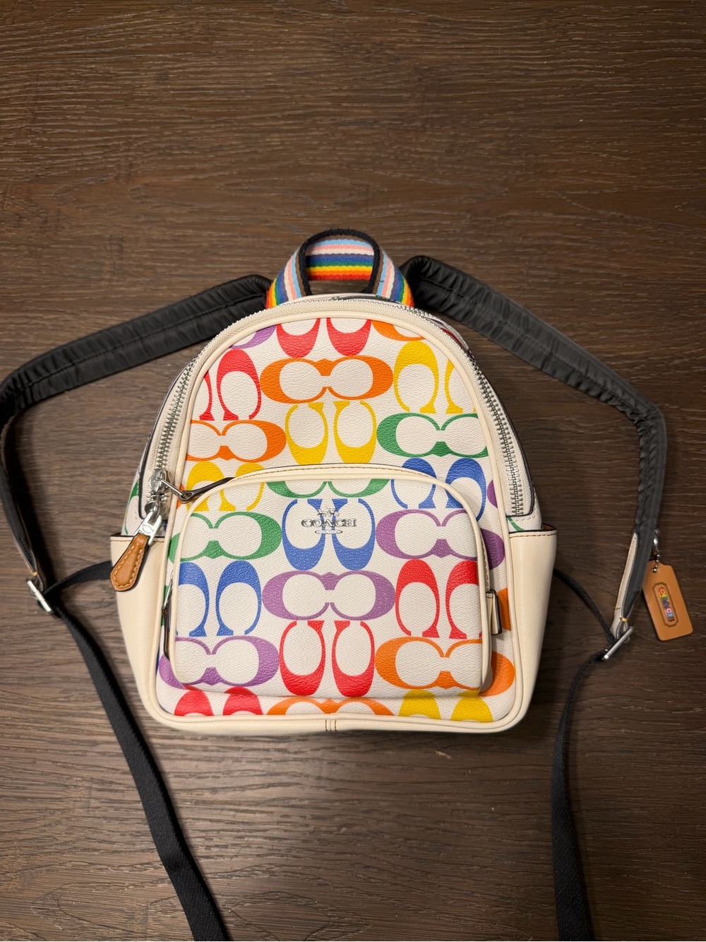 Coach Rainbow Signature Mini Backpack